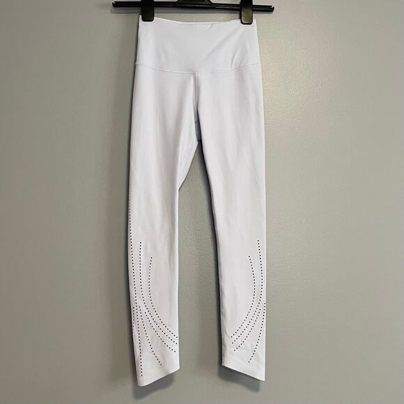 Calia by Carrie Underwood Light Blue Power Sculpt Perforated 7/8 Leggings Pants - Picture 1 of 5